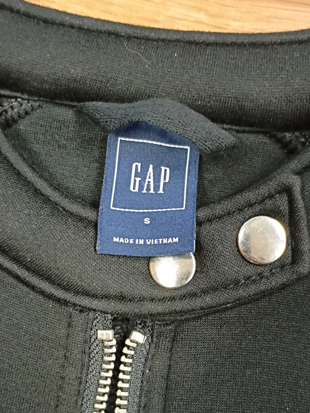 GAP Black Women's Jacket with Silver Hardware